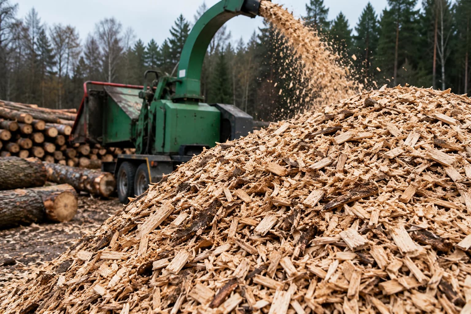 Czy zrębka jest drewnem energetycznym? Sprawdź źródło partii